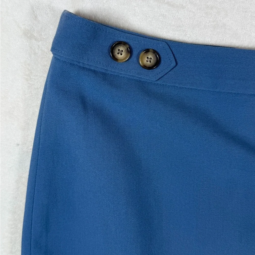 NWT Banana Republic Size 2  Blue Pencil Skirt with Button Accents - Picture 2 of 10